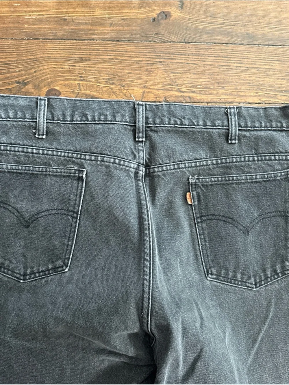 Vintage Levi's 540 Brown Tab Flex Light Wash Denim Jeans Leather Tag Men's 40x30